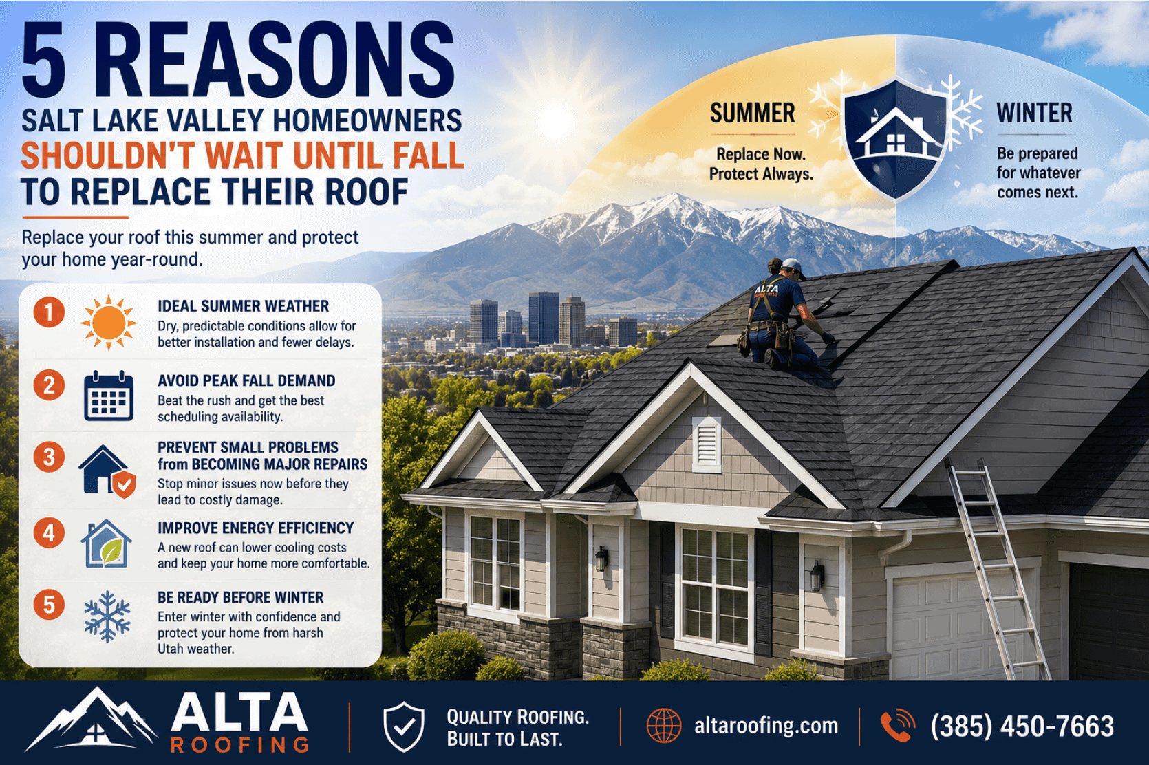 summer roof replacement in the Salt Lake Valley